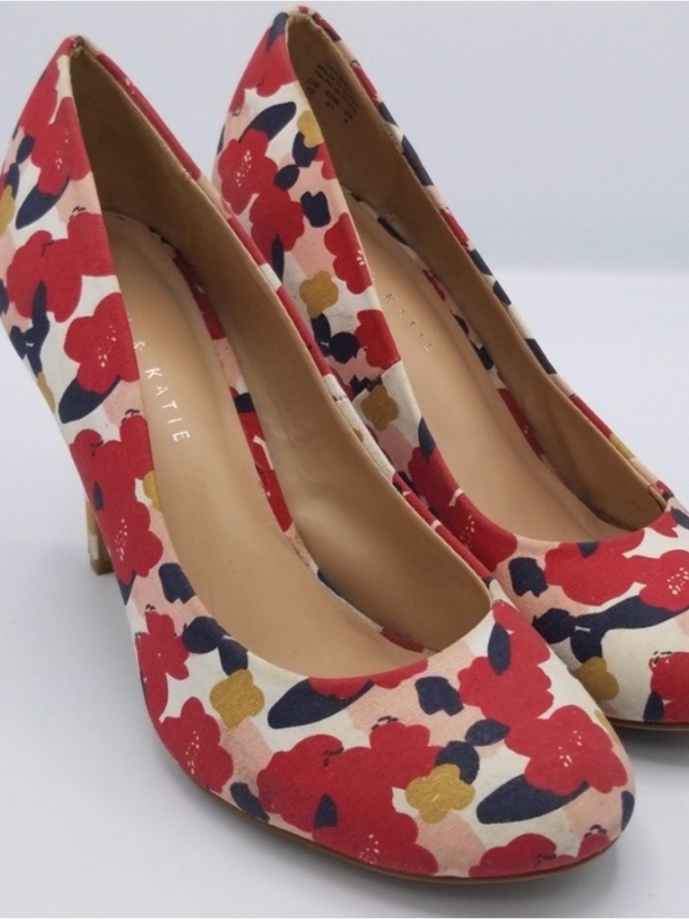 Kelly and Katie Floral Red Heels